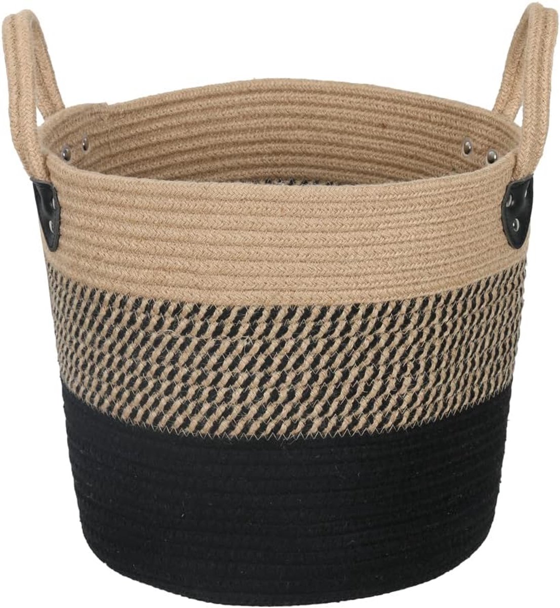 Grote Jute Opbergmand met Handvatten - Multifunctionele Was- en Speelgoedmand
