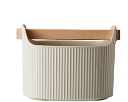 Koffiedikbak - knockbox - Accessoires en gereedschap voor koffiemachines -Draagbare en duurzame container - Melk-/koffiekleur - Kunststof