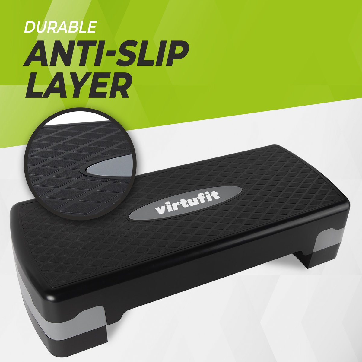 VirtuFit Essential Aerobic Fitness Step - Verstelbare Stepper - Stepbank - Aerobics Stepper Fitness - Verstelbaar - Geschikt voor Krachttraining en Revalidatie - Duurzaam en Slijtvaste Aerobics Stepper – foto 6