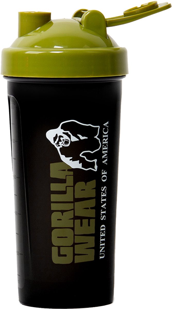 Gorilla Wear Shaker XXL - Zwart/Legergroen - 1000ml — afbeelding 2