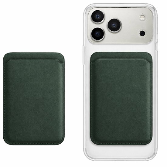 MagSafe Wallet Donkergroen PU Leer ...