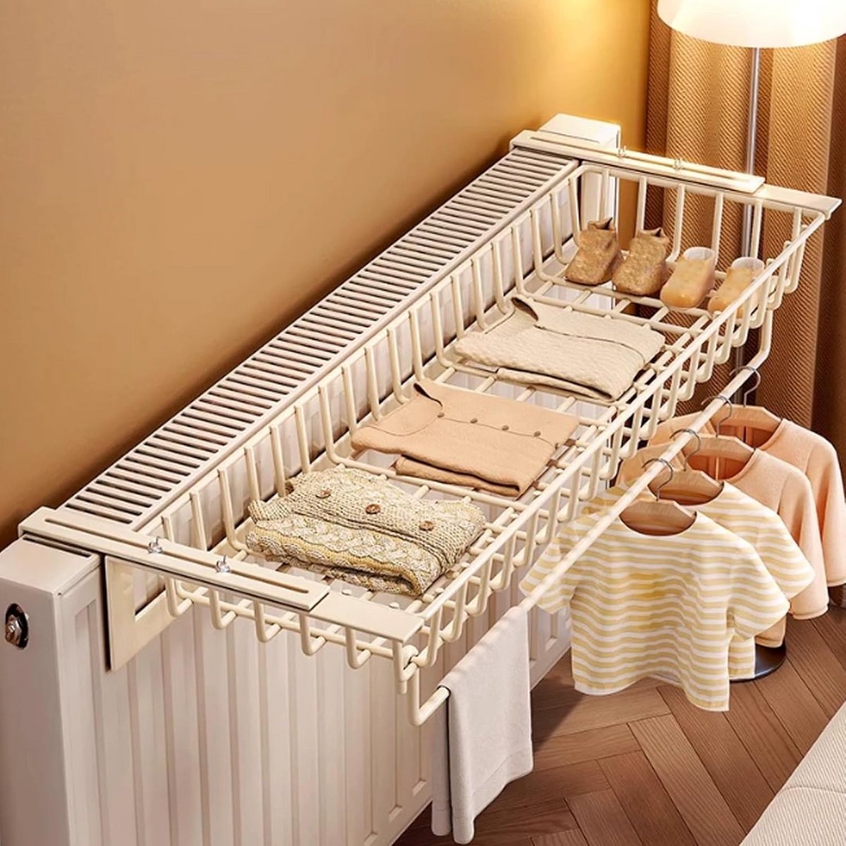 Verstelbaar Opvouwbaar Kleding Droogrek voor Radiator – Ruimtebesparend en Sneldrogend