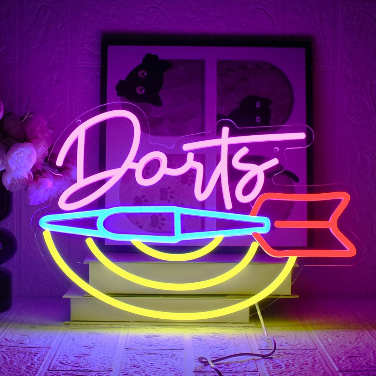 Neon Dartbord Verlichting - USB LED Neon Licht voor Wanddecoratie, Bar en Speelkamer