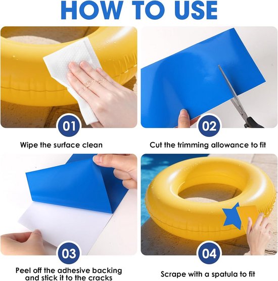 Zelfklevende Zwembadreparatieset - Waterdichte PVC Patches voor Folie en Opblaasbare Artikelen — afbeelding 2