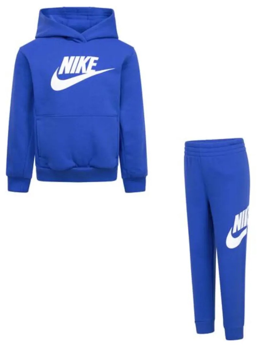 Nike Kids Club Fleece Set Met Lange Mouwen 6-7 Years Kinderen Game Royal