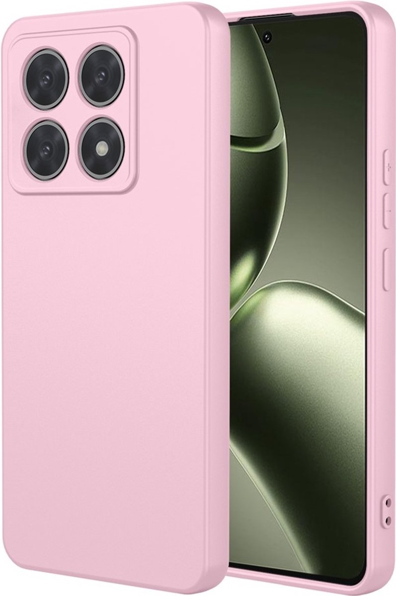 Hoesje geschikt voor Xiaomi 14T - Phonesta Soft Silk Silicone Back Cover - Roze