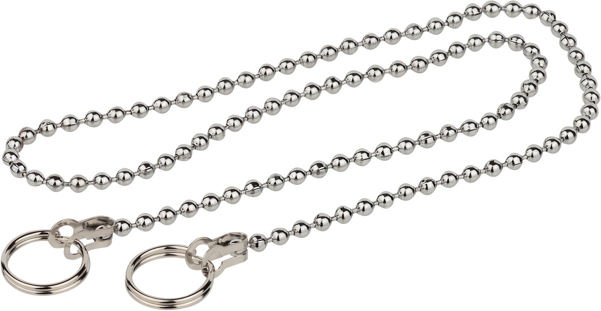 KIRCHHOFF Afvoerplug Ketting - Chroom - 500 mm - Met 2 Ringen