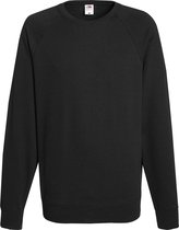 Pull Fruit of the Loom Sweat Raglan Col Rond Noir taille S