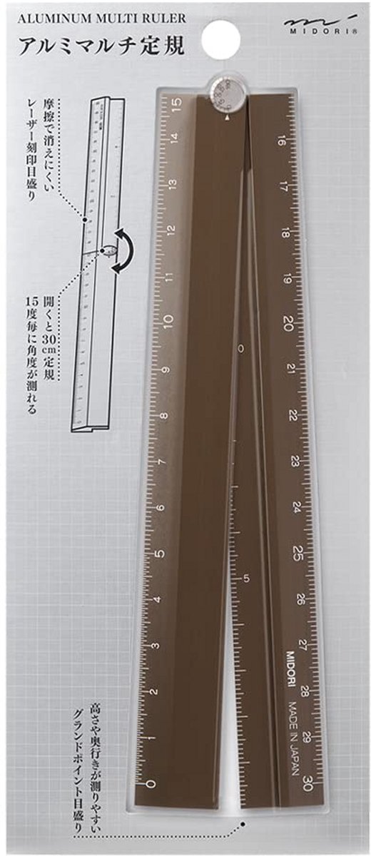 Aluminium Multifunctionele Liniaal 30 cm - Compact en Duurzaam Meetinstrument