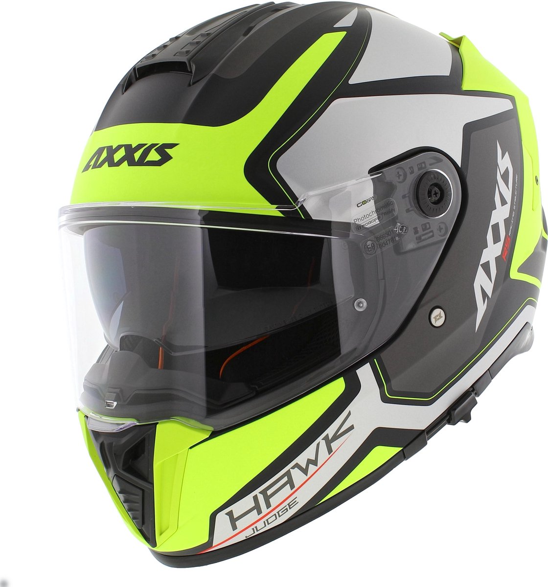 Axxis Hawk SV Integraal helm Judge B3 mat geel zilver zwart