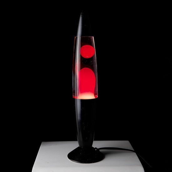 SNJY® Lavalamp - Sfeervolle Nachtlamp - Rustgevende Lamp - 220 V - Rood/Zwart — afbeelding 4