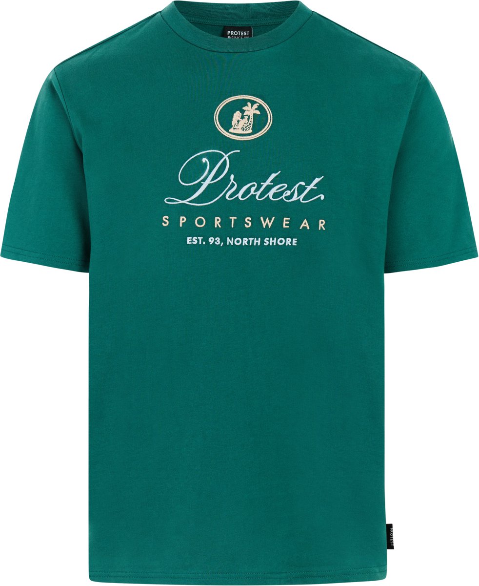 Protest PRTBiki T-shirt Heren Korte mouwen Ronde hals Loose fit Meerkleurig Turquoise