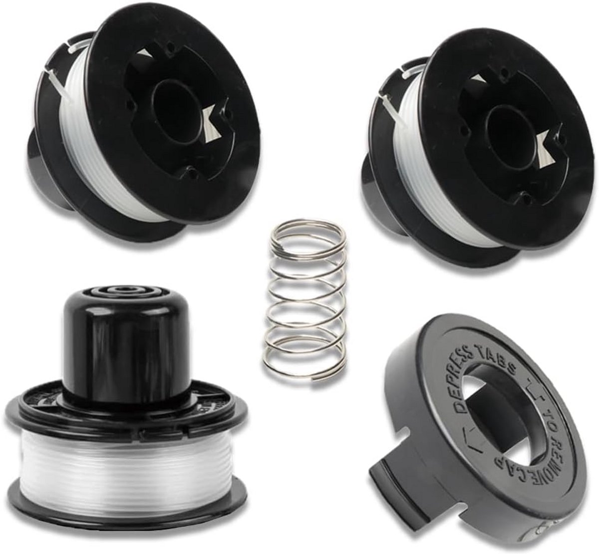 3-Pack Vervangingsspoelen en Accessoires voor Elektrische Grastrimmer