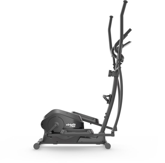 Zijaanzicht van de zwarte VirtuFit crosstrainer.