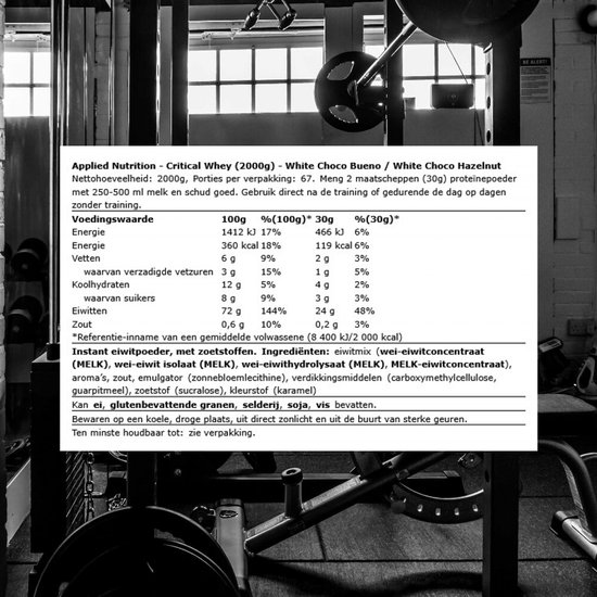 Critical Whey - 2000 g - White Choco Bueno — afbeelding 5