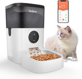Balimo Mangeoires Automatique Wit - Chat et Chien - Distributeur de nourriture avec App - Enregistreur Vocal - Mangeoire Distributeur de nourriture pour Chien - Distributeur Distributeur de nourriture de Mangeoire pour Chat - WiFi - 4L