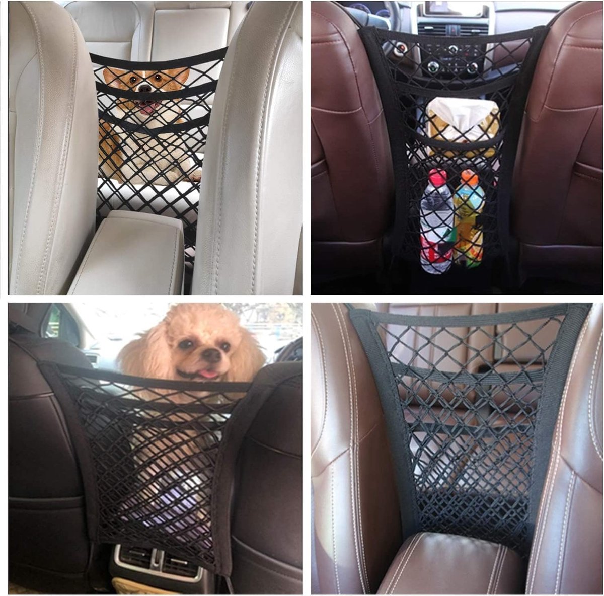 Candala-Hond Auto Barrière 3-Layer Huisdier Auto Mesh Hek Intrekbare Opbergtas Multifunctionele Auto Hond vangrail Gebruikt voor SUV Auto Truck