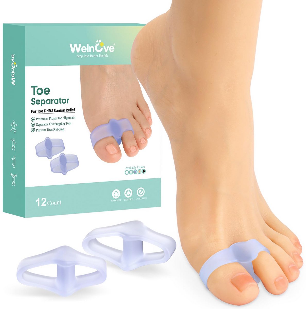 Eeltknobbels en Teenscheiders met 2 Lussen voor Comfort en Correctie