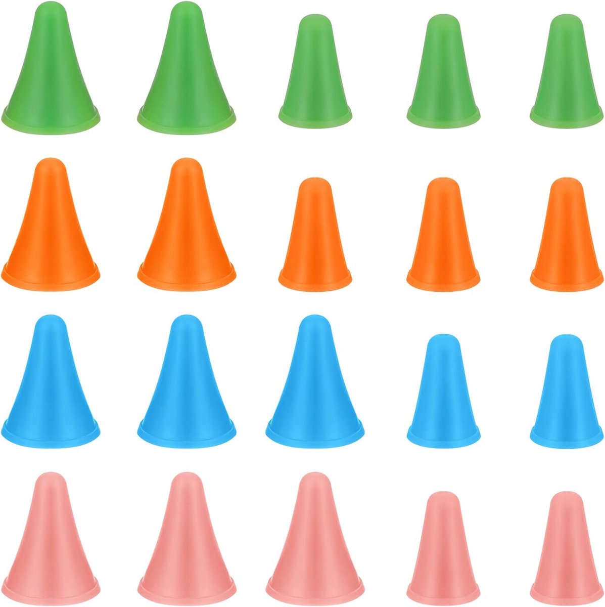 20 Stuks Steekstoppers voor Breinaalden - Puntbeschermers in Diverse Maten (Kleurrijk)