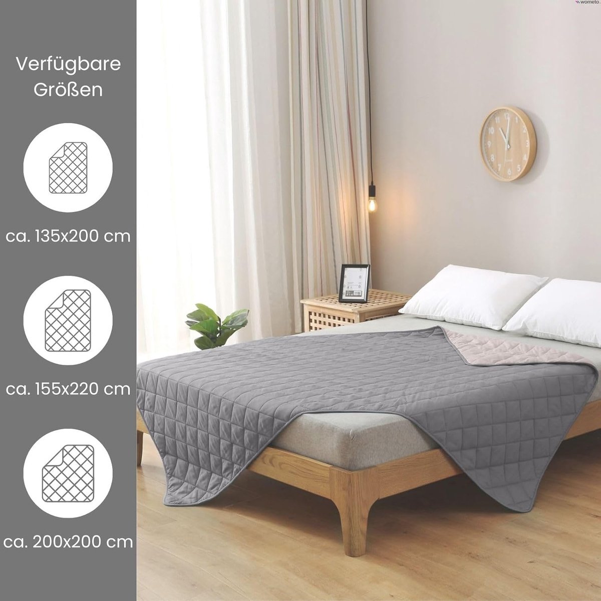 Zomerdekbed zonder Overtrek 155x220 cm – Licht & Zacht Doorgestikt Dekbed / Sprei – Ademend Polyester – Vlinder Design – Pauwhome