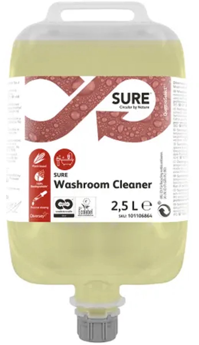 Sure Washroom Cleaner Sanitair reiniger 2.5 Liter