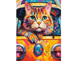 Castorland puzzel katten busreis - 100 stukjes speelgoed puzzel.
