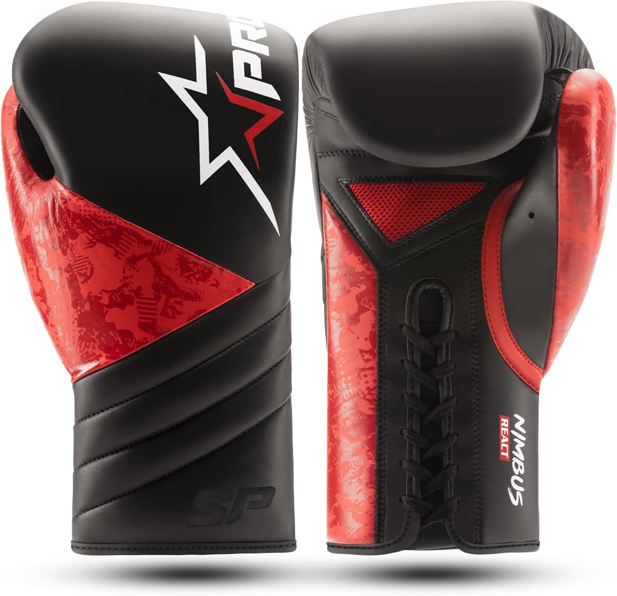 Sparring Bokshandschoenen met Veterluiting en Schokabsorberende Foam voor Training