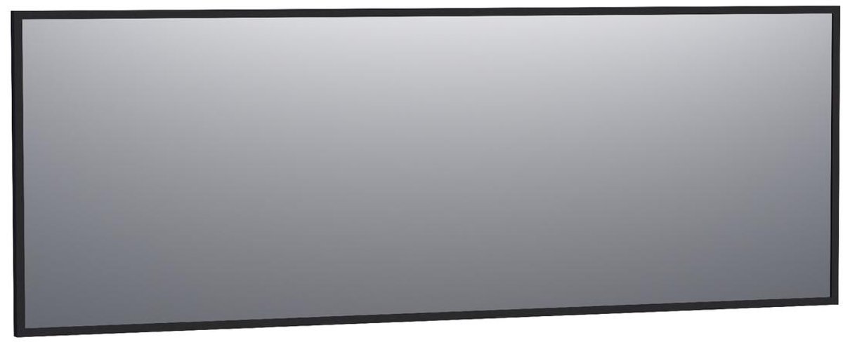 Brauer Onyx Spiegel - 200 cm - Rechthoekig - Zwart Geborsteld Frame