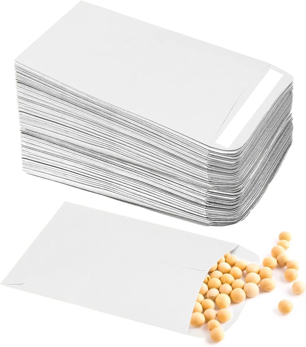 Imperatoris - Papieren Zakjes - Papieren Draagtas & Cadeauzakjes -Geschikt als Fruitzak, Koekzak en Uitdeelzakjes - 6 x 10 cm - Verpakking van 100 stuks - Wit
