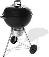 Weber Original Kettle Premium - Ø 57 cm grillrooster - Houtskoolbarbecue - Zwart - Gesloten asopvangbak - One-Touch Reinigingssysteem - 2 Duurzame, weerbestendige wielen - Dekselthermometer - Kras- en roestbestendig - Geschikt voor Gourmet BBQ System