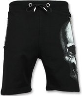 ENOS Mannen Sweatshort - Zwarte Korte Broek Heren - Maten: L