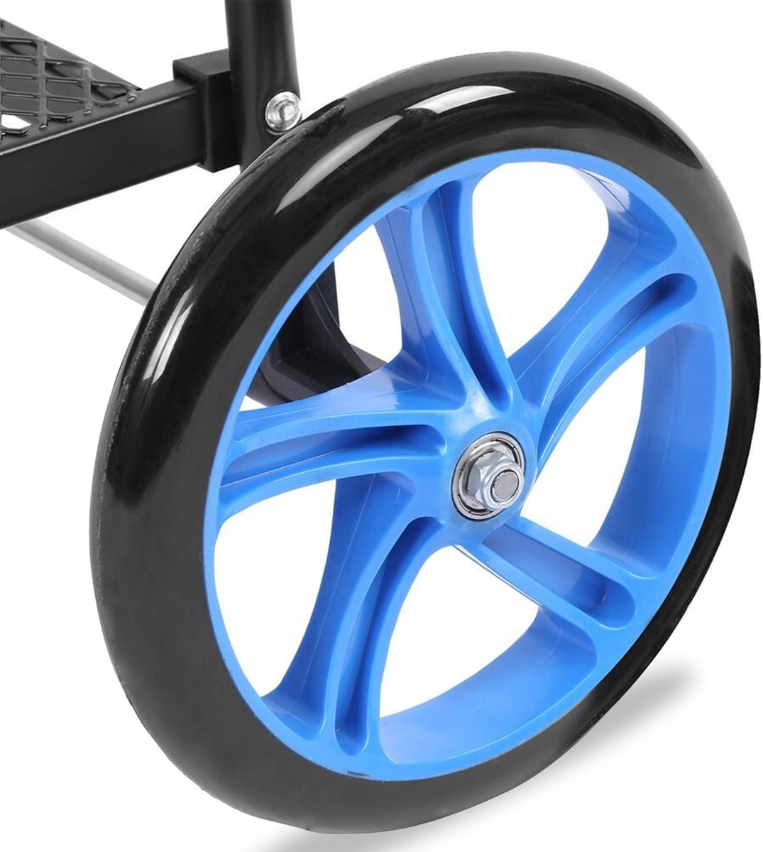 SereneLife Achterwielen Vervangingsset - Rubberen Zwenkwielen - Thermoplastisch Rubber - Geschikt voor Opvouwbare Boodschappenwagens - Soepel & Stil Rollend