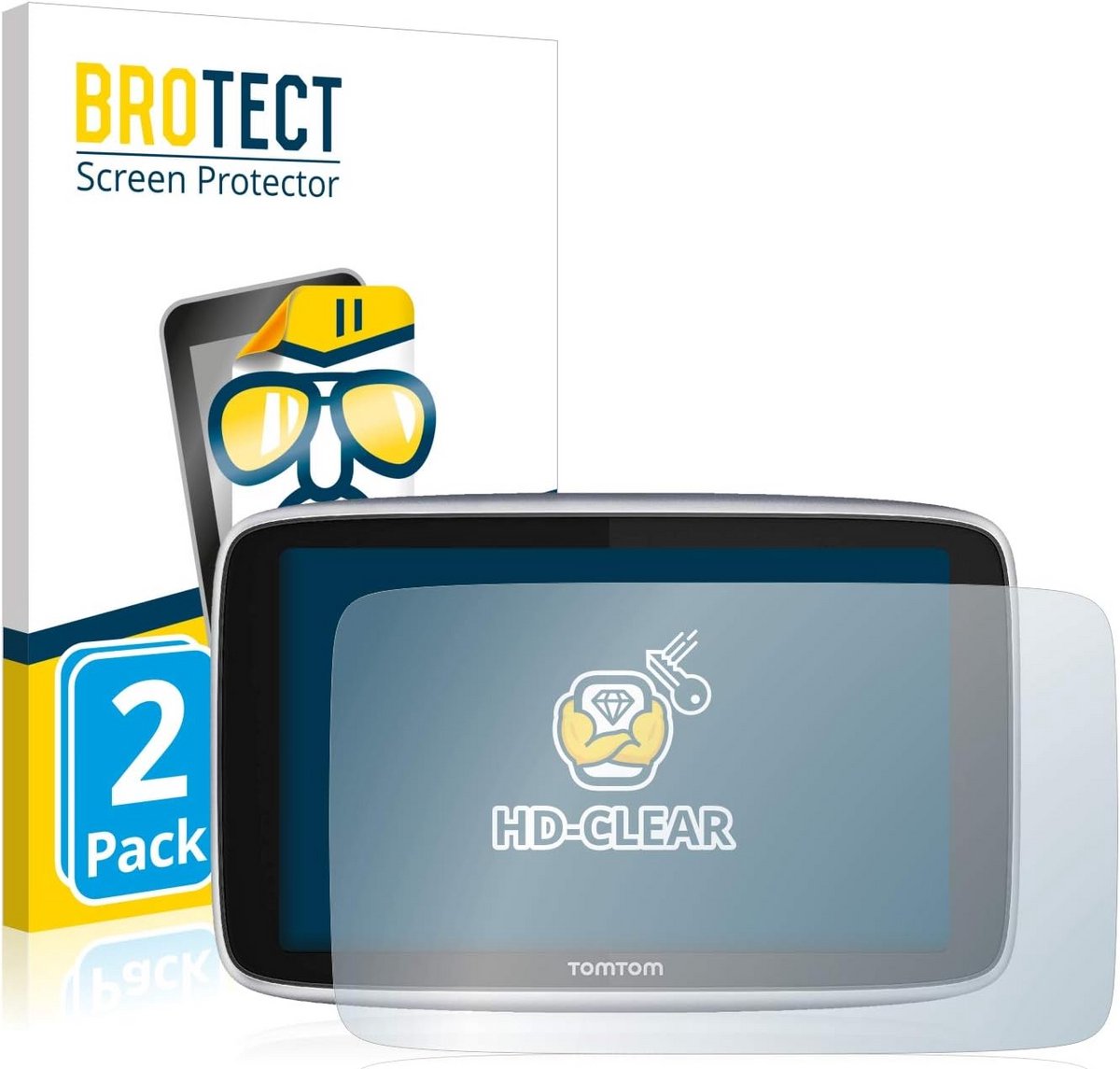 2x Transparante Screenprotector voor TomTom GO Premium X/Premium 6 inch - Krasbestendig en HD Helder