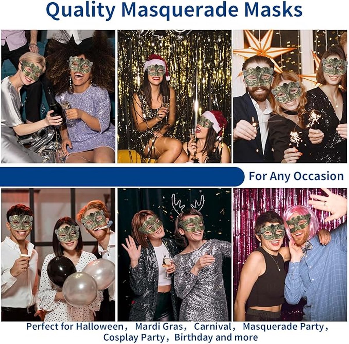 Maskers - Venetiaans oogmasker - Retro gouden masker - Masker gala - Gemaskerd bal masker - Feest masker - Dames en Heren - Carnaval en Halloween Verkleed Masker — afbeelding 4
