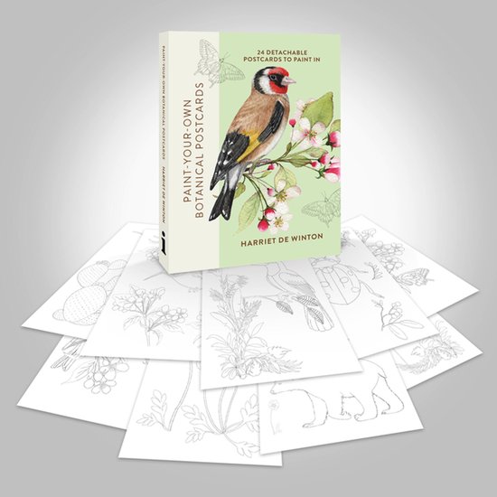 Paint-your-own Botanical Postcards - cover