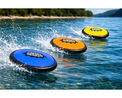 Eddy Toys Skippers Frisbee Set - 3 Stuks - Ø7,5 cm - Kunststof - Blauw, Oranje en Geel - Geschikt voor Kinderen van 3 tot 12 Jaar - Inclusief 2 Jaar Fabrieksgarantie