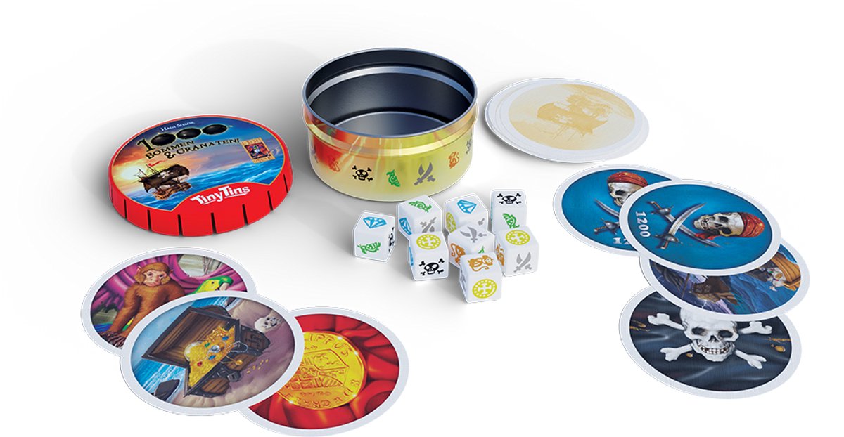 999 Games - Tiny Tins: 1000 Bommen en Granaten - Een grote buit in een klein schatkistje! - Reisspel - Familiespel - Klein cadeautje — afbeelding 3