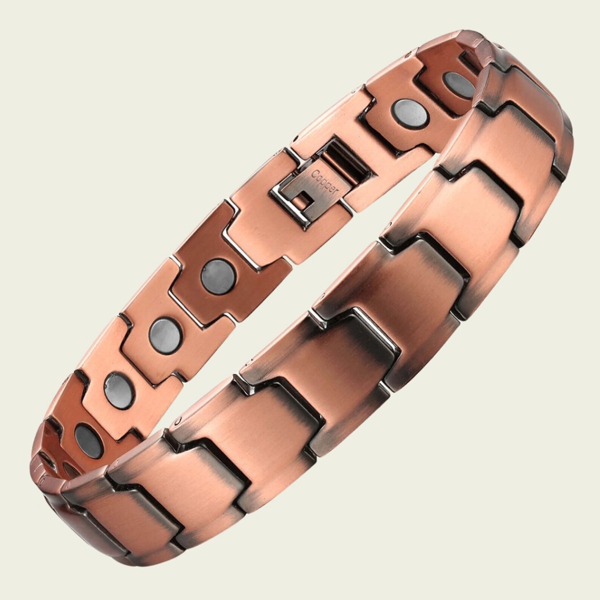 Luxe gezondheidsarmband magnetisch koper – 1,2 cm