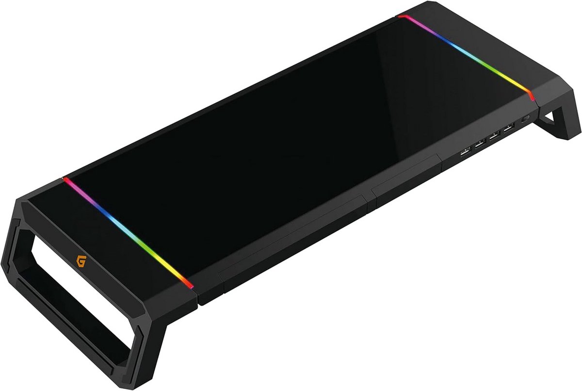 Verstelbare Monitorstandaard met RGB Verlichting en Telefoonhouder