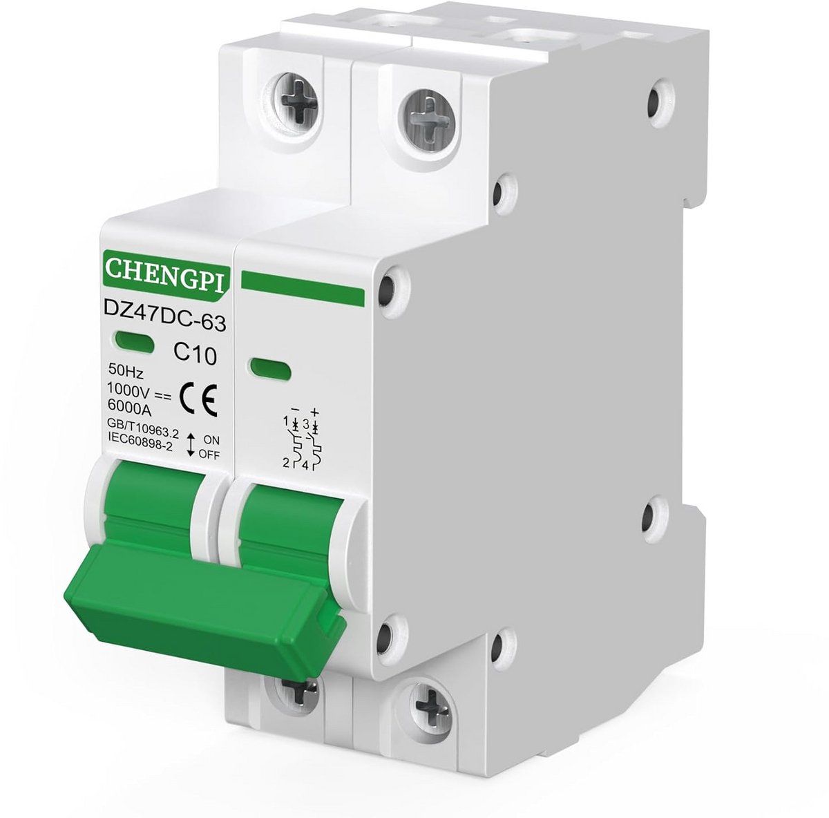Dunrail Montage DC Scheider Schakelaar 1000V 10A voor PV Installaties