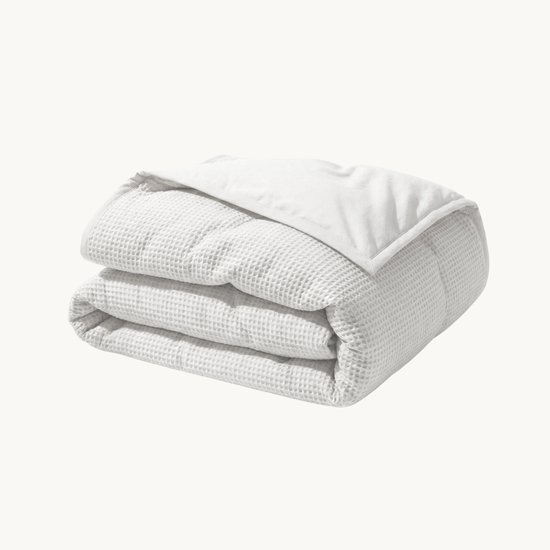 Y-NOT Dreambed Signature All Year Waffle White 140x220 - Eenpersoonsdekbed - Dekbed Zonder Overtrek - Dreambed Specials All Year - Wasbaar Hoesloos Dekbed - 30 dagen proefslapen - Dekbed met vaste overtrek - All year winterdekbed & zomerdekbed