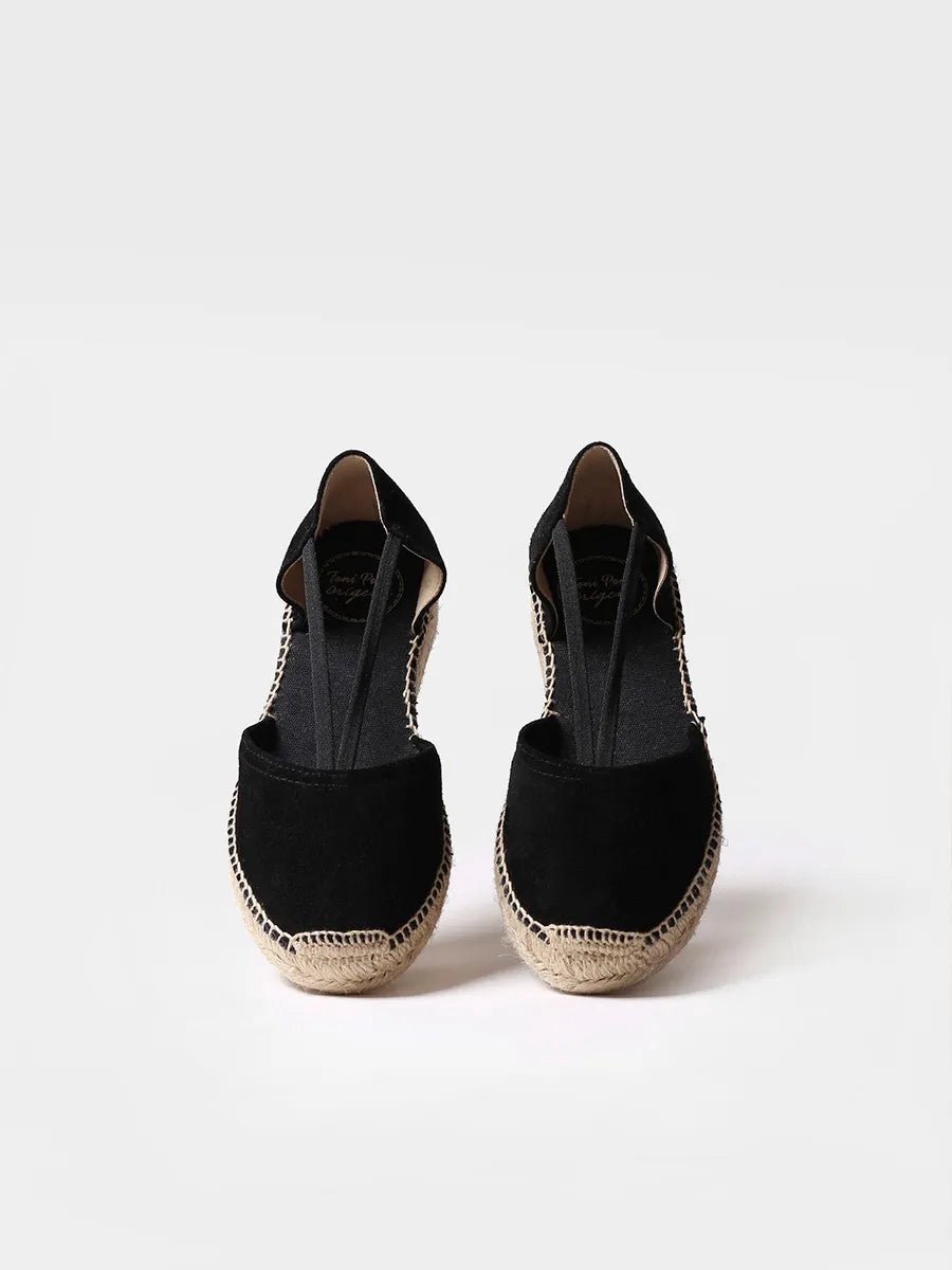 Suède espadrilles voor dames met bandjes | ERLA-A