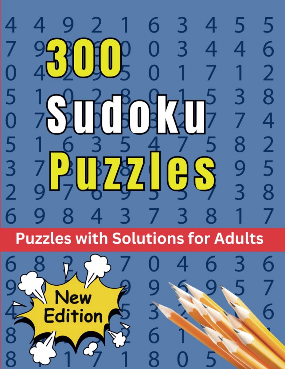 300 Sudoku Puzzels voor Volwassenen - Uitdagend en met Oplossingen