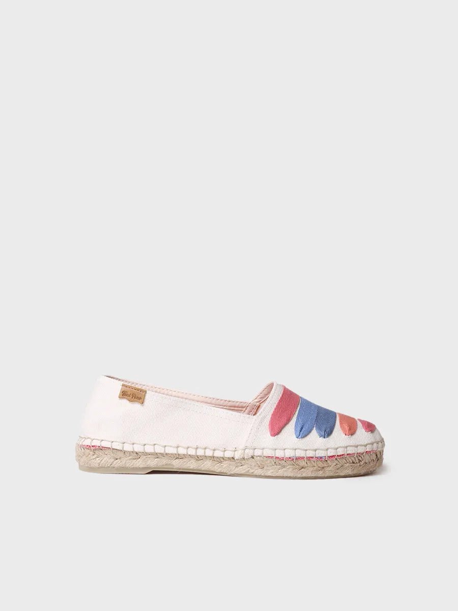 Platte espadrilles voor dames met linten | ROSE-CM