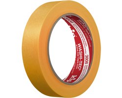 Kip 3808 WASHI-TEC® Goldkrepp® - Professionele schilderstape van topkwaliteit, 24 mm x 50 m | dunne washi-tape voor afplakken, schilderen en lakken, schilderstape voor schilderwerk en renovaties