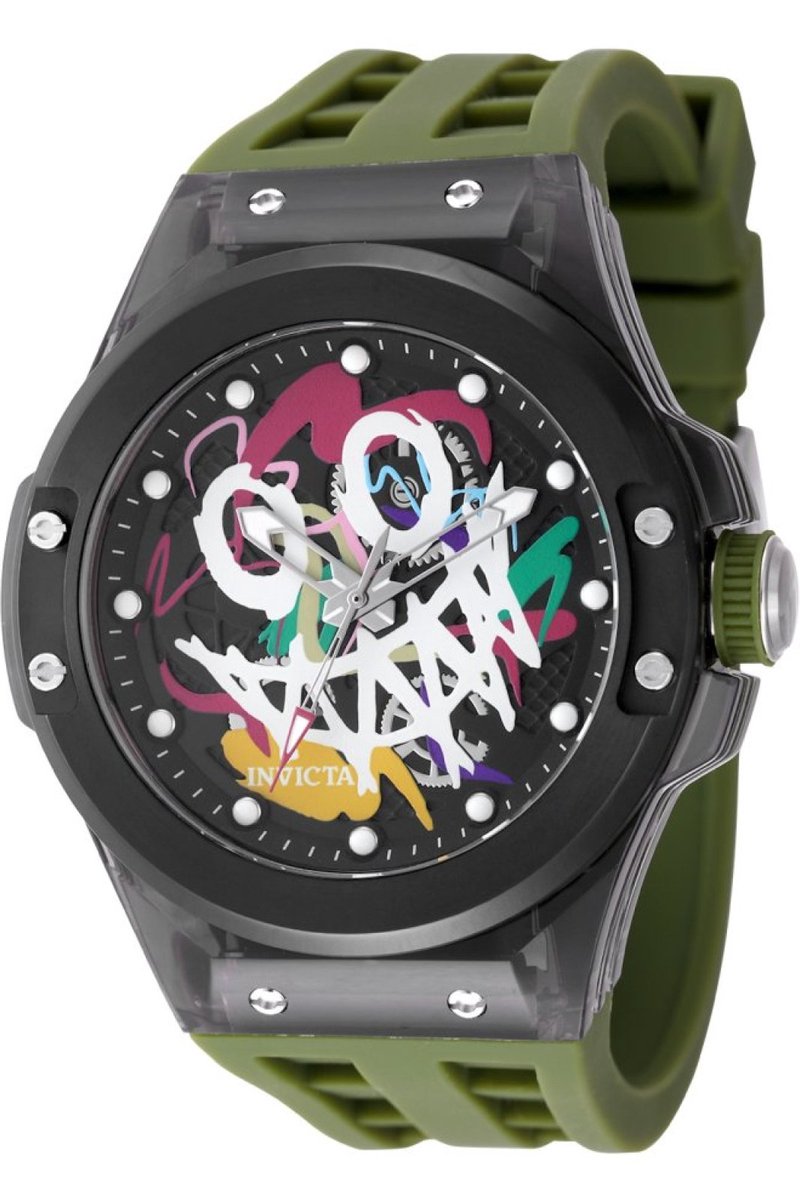 Invicta Sea Base - Rogue 50006 Heren Horloge - Waterdicht - Analoog - Quartz Uurwerk - Plastic met zwarte Wijzerplaat - 45mm