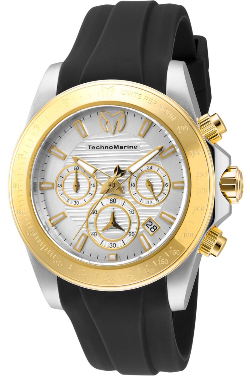 TechnoMarine Manta TM-219033 Heren Horloge - Waterdicht - Analoog - Quartz Uurwerk - Roestvrij Staal met zilveren Wijzerplaat - 42mm