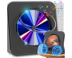 DVD Speler - 6-in-1 Multifunctionele DVD/CD-speler - Dubbele luidsprekers - Wit met HDMI & Bluetooth 5.0 - Voor Thuisbioscoop en Kinders