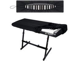 Piano Keyboard Cover Met Trekkoord - 61 Toetsen - Keyboard Beschermhoes - Pianobeschermer - Keyboardbeschermer - Stof Hoes -Stof Hoes Muziekinstrumenten - Beschermhoes Instrument - Keyboardhoes - Zwart