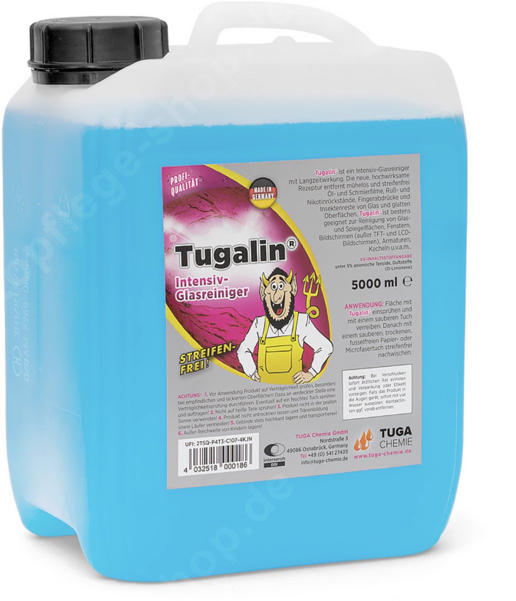 Tugalin Nano Glasreiniger 5L – Streeploos & Vuilafstotend – Professionele Glasreiniger voor Ramen, Spiegels & Autoruiten